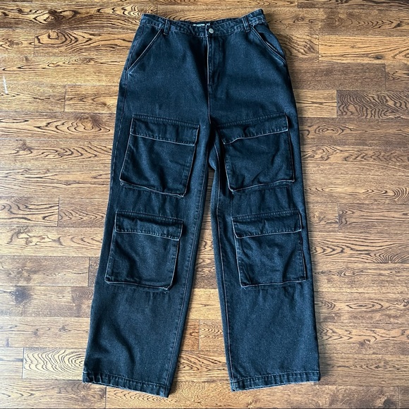 Black Cargo Jeans - Picture 3 of 4
